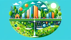 Imagem com sigla ESG no globo terrestre em meio à natureza, dando uma ideia do que é ESG