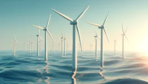 Estrutura eólica no mar