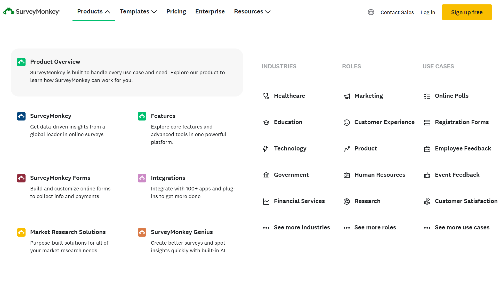 Print do site SurveyMonkey